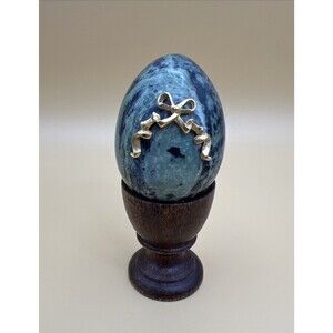 1988 Franklin Mint The Collector's Treasury Of Eggs In Wood Egg Cup